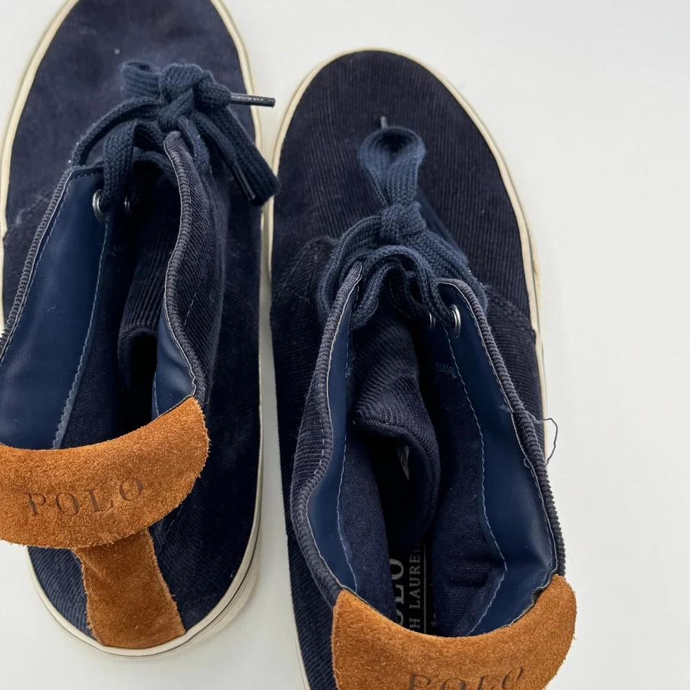Polo Ralph Lauren Men's‎ Navy Corduroy Chukka Boots Size 9.5D